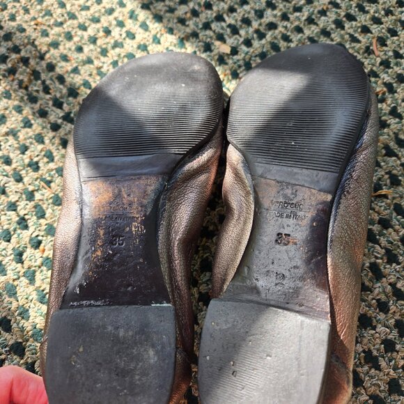 AGL Attilio Giusti Leombruni Monika Captoe Leather Ballet Flats Brown 35/5 - Picture 4 of 6